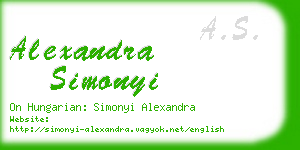 alexandra simonyi business card